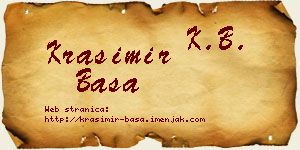 Krasimir Baša vizit kartica